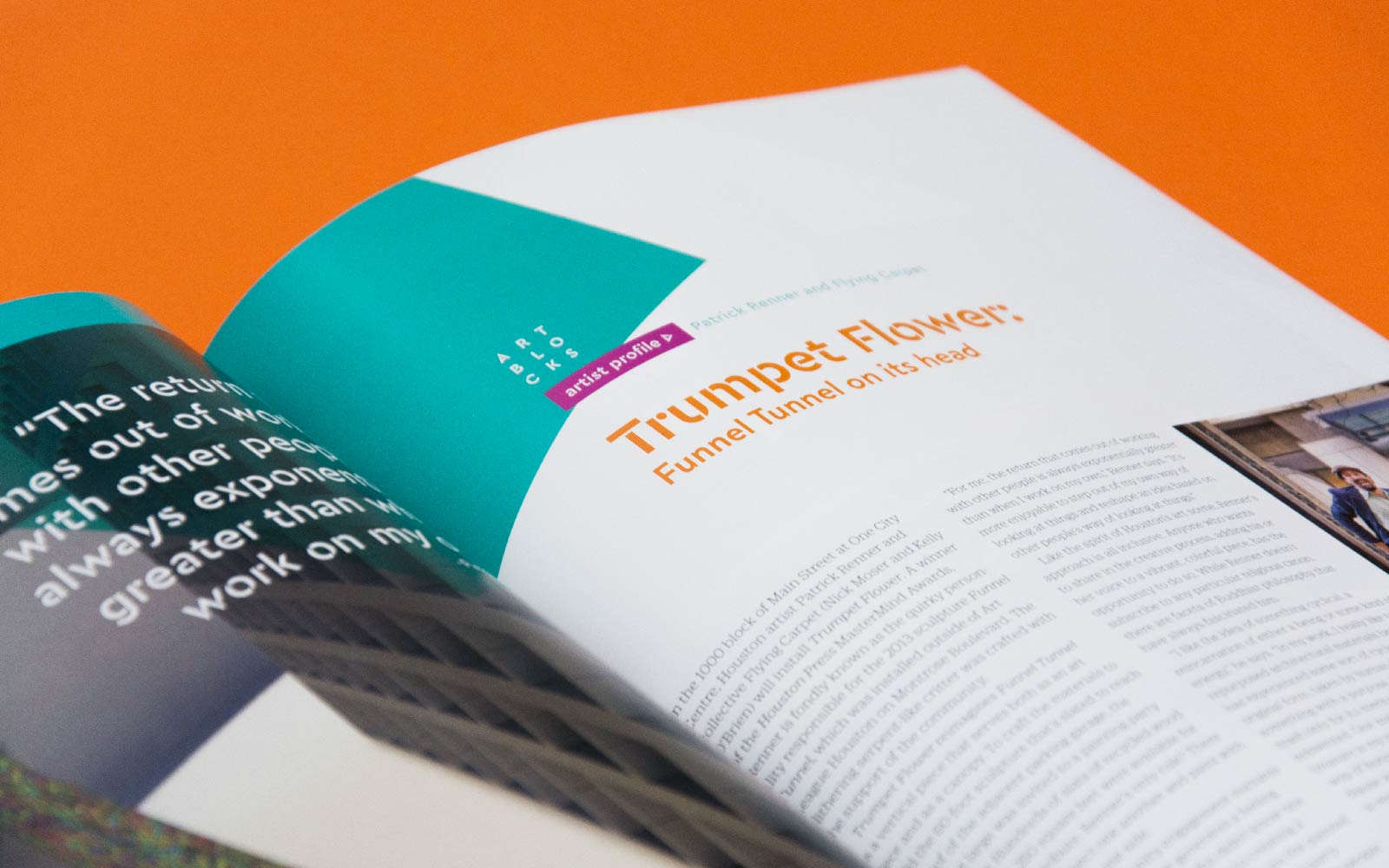 Downtown Magazine Art Blocks detail