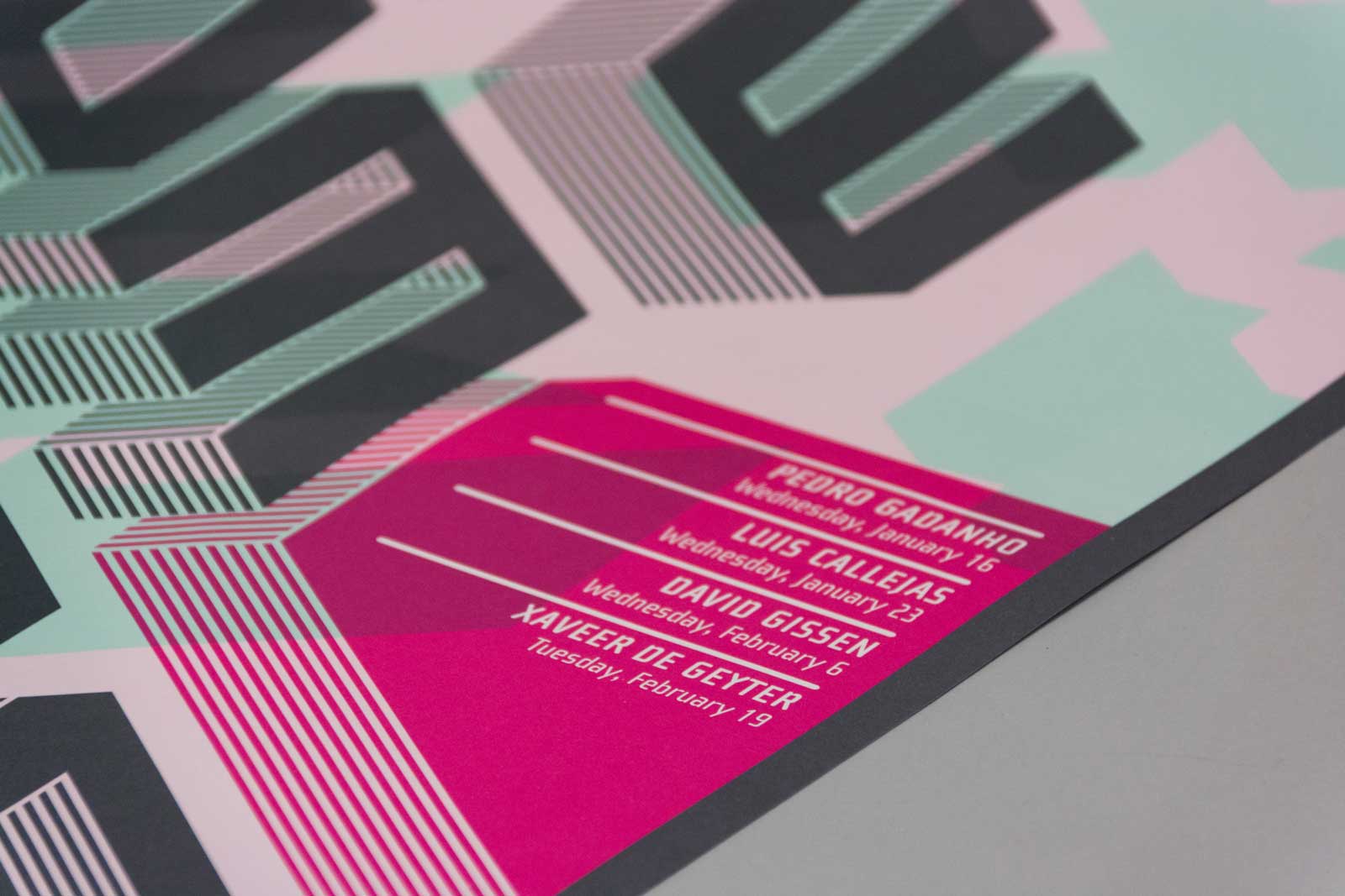 New Commons poster detail of speaker list