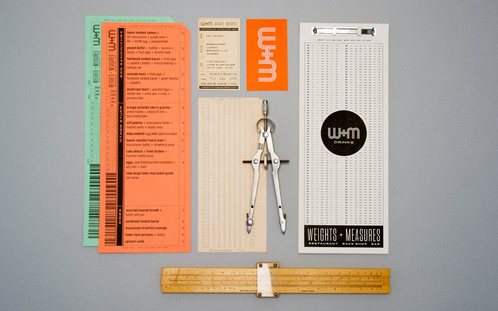 Weights & Measures menus